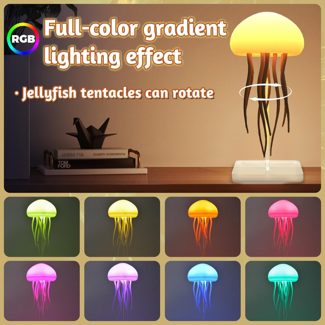 Lámpara LED Medusa RGB – Luz Nocturna Recargable