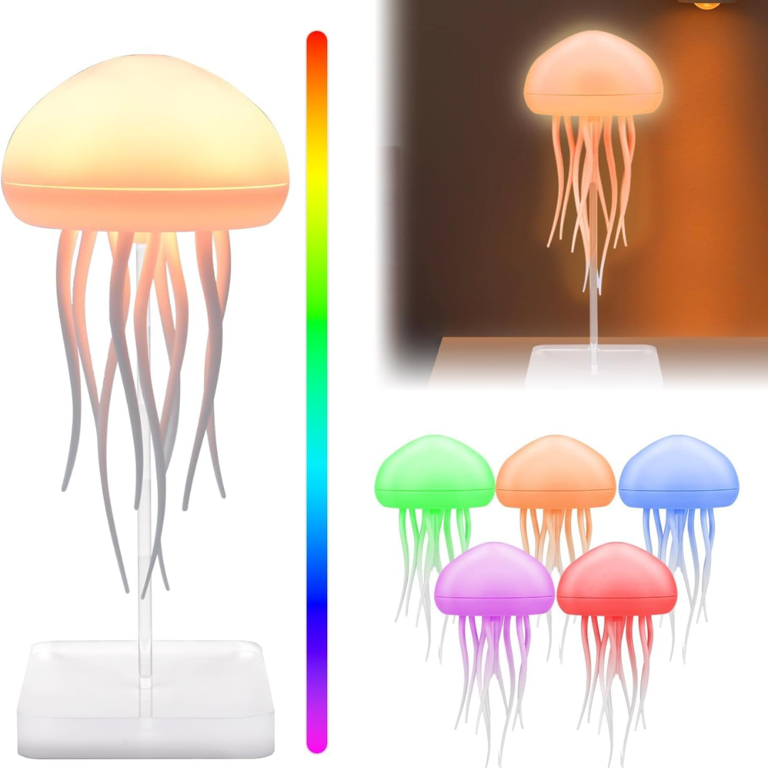 Lámpara LED Medusa RGB – Luz Nocturna Recargable